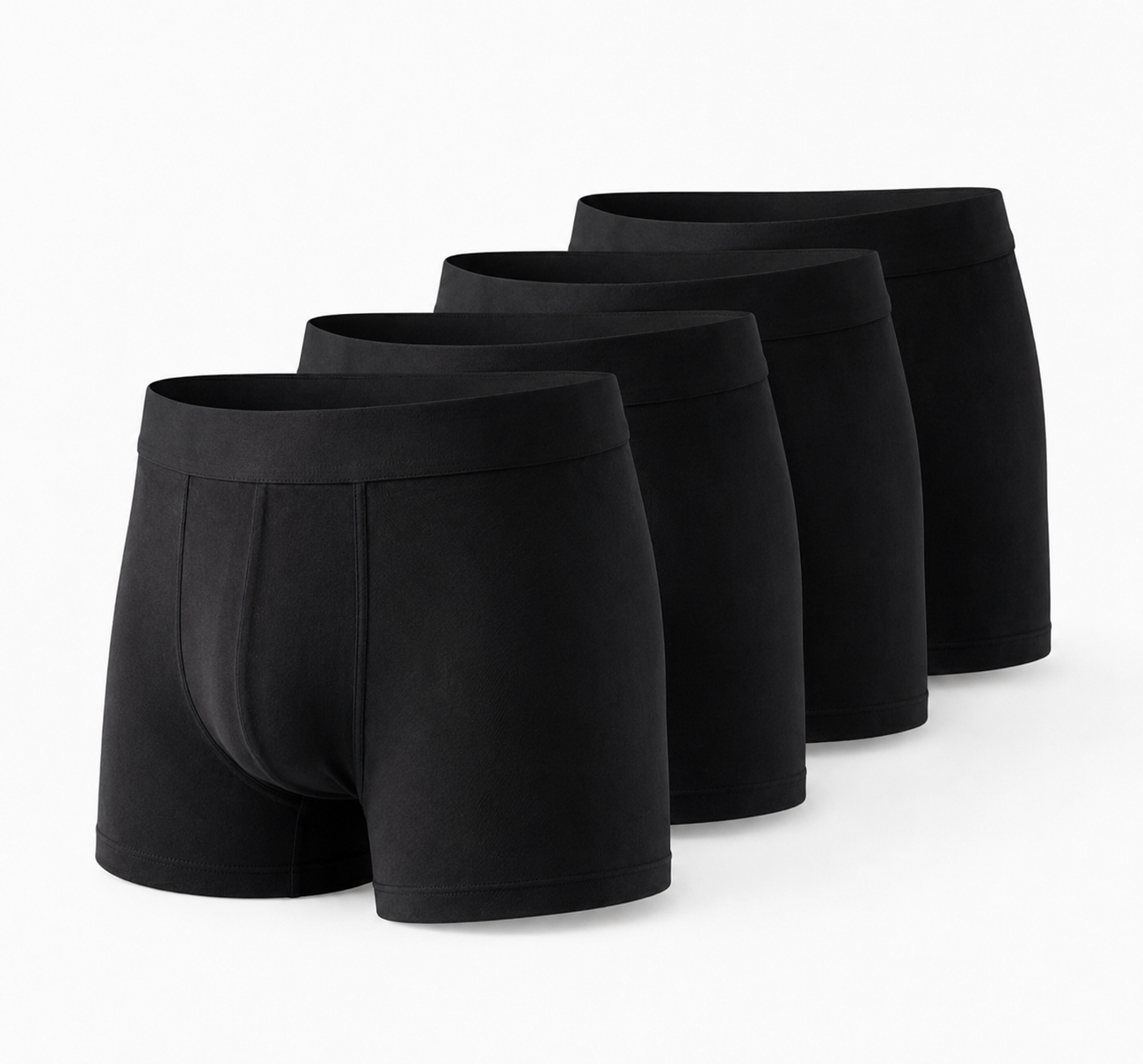 4-Pack Men's Bamboo Boxer Briefs – Breathable